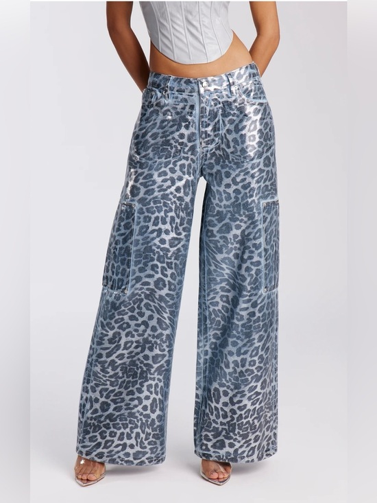 Fashion Nova Denim - Fashion Nova Cosmic Spots Wide Leg Denim Jeans-SZ 1-NWT